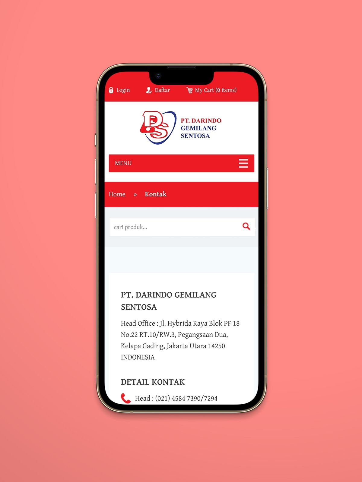 Fitur Website Darindo